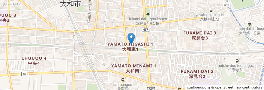 Mapa de ubicacion de さくら歯科 en 일본, 가나가와현, 大和市.