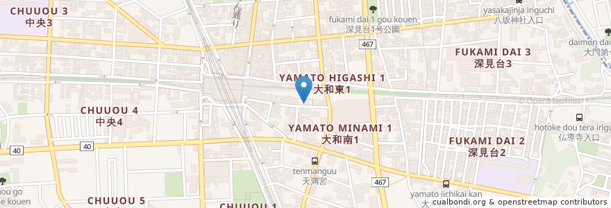 Mapa de ubicacion de ゴルゴン9 en Japan, Präfektur Kanagawa, 大和市.