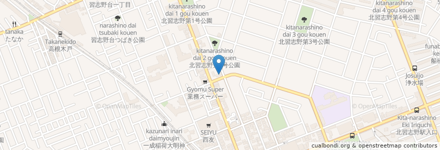 Mapa de ubicacion de トヨタレンタカー en Japão, 千葉県, 船橋市.
