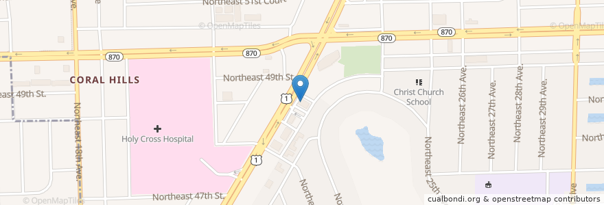 Mapa de ubicacion de Starbucks en 미국, 플로리다주, Broward County, Fort Lauderdale.