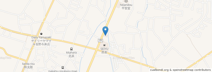 Mapa de ubicacion de はなまるうどん en 日本, 長野県, 長野市.