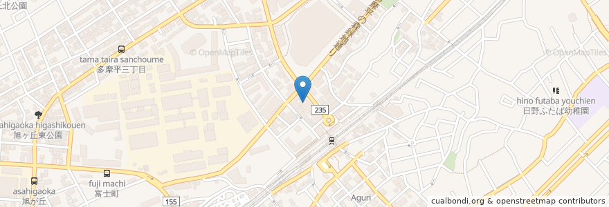 Mapa de ubicacion de 満留寿 en Japão, Tóquio, 日野市.