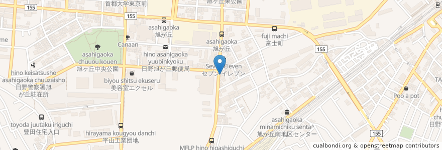 Mapa de ubicacion de 漁り火 en 日本, 東京都, 日野市.