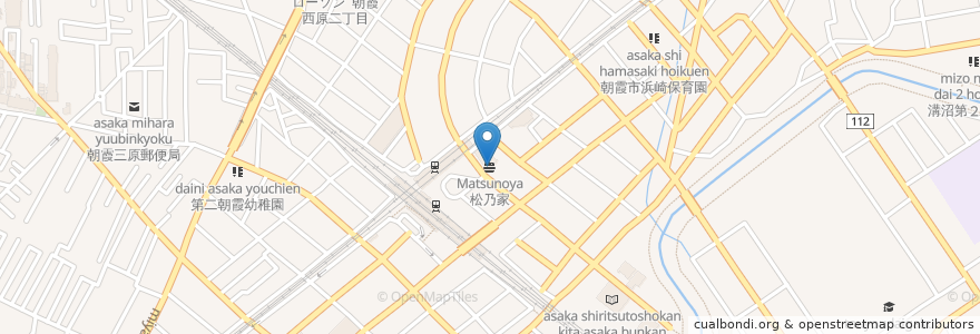 Mapa de ubicacion de 松乃家 en Япония, Сайтама, 朝霞市.
