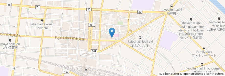 Mapa de ubicacion de LAGUNA INN en 日本, 東京都, 八王子市.