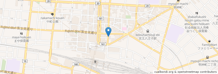 Mapa de ubicacion de おなかクリニック en Japan, Tokyo, Hachioji.