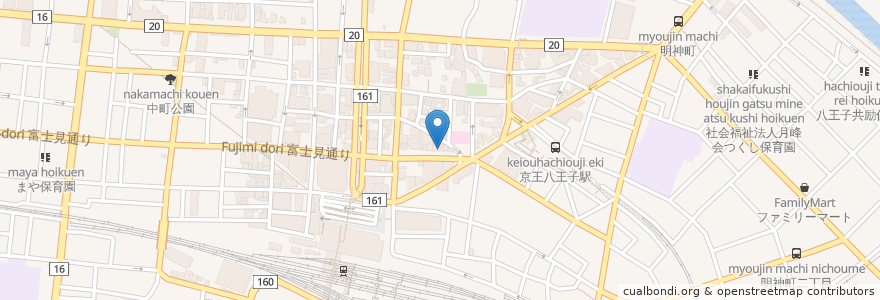 Mapa de ubicacion de 串かつ でんがな en 日本, 东京都/東京都, 八王子市.