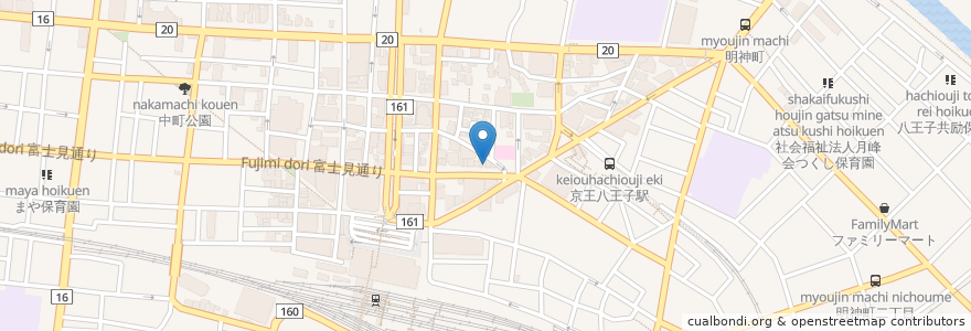 Mapa de ubicacion de 大和家 en 日本, 東京都, 八王子市.