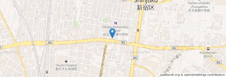 Mapa de ubicacion de ハモロダイニング en Japão, Tóquio, 新宿区.