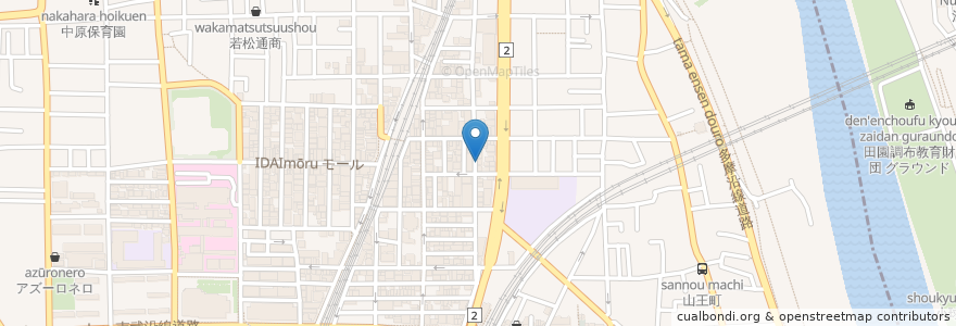 Mapa de ubicacion de 麺屋てっか en 일본, 가나가와현, 川崎市, 中原区.