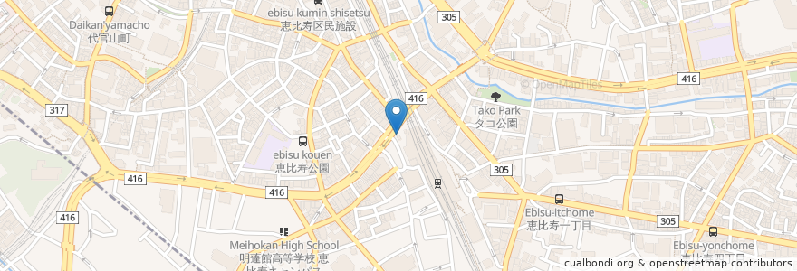 Mapa de ubicacion de 渋谷区分煙ルール喫煙所 en Japan, 東京都, 渋谷区.