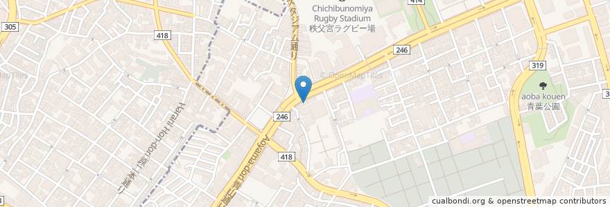 Mapa de ubicacion de 青山薬局 en 日本, 東京都.