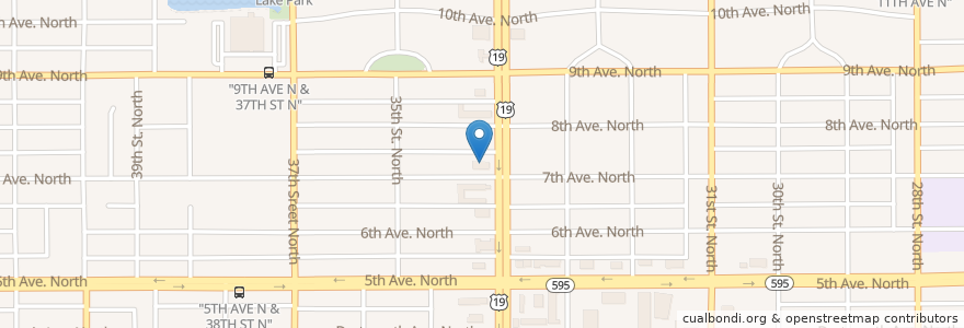 Mapa de ubicacion de Dunkin' Donuts en アメリカ合衆国, フロリダ州, Pinellas County, St. Petersburg.