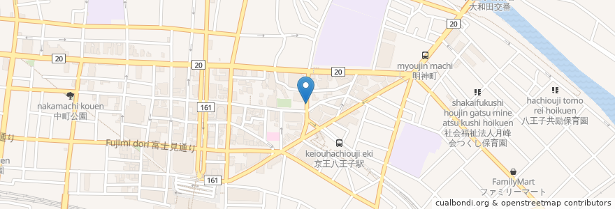 Mapa de ubicacion de アークス薬局 en Japan, Tokio, 八王子市.