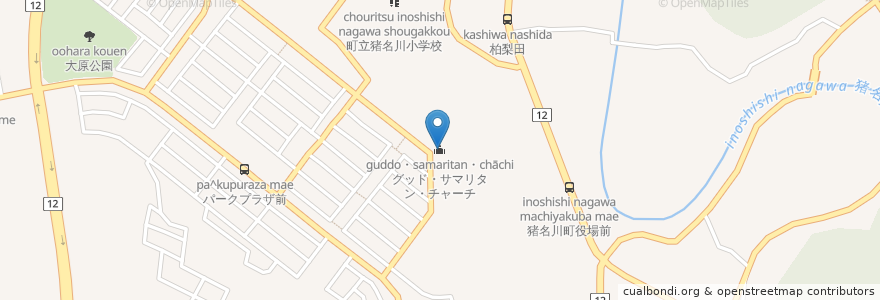 Mapa de ubicacion de グッド・サマリタン・チャーチ en 日本, 兵庫県, 川辺郡, 猪名川町.