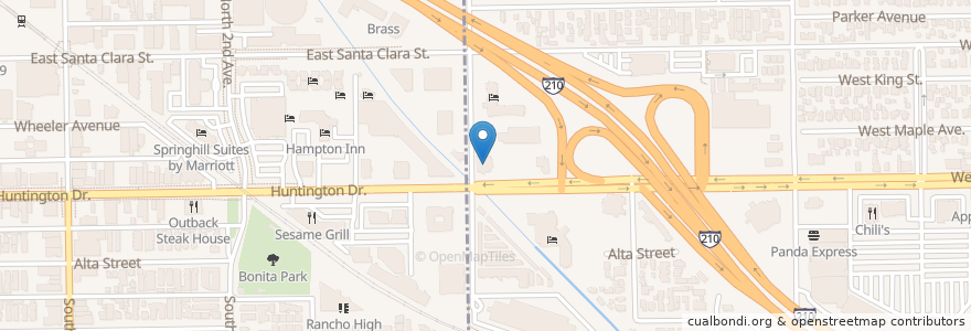Mapa de ubicacion de Zen Buffet en Estados Unidos Da América, Califórnia, Los Angeles County, Arcadia, Monrovia.