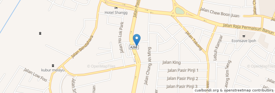 Mapa de ubicacion de Caltex en Malaisie, Perak.