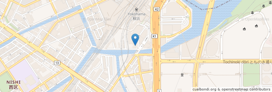 Mapa de ubicacion de Bistrot A Vin La-fina en Japón, Prefectura De Kanagawa, Yokohama, Barrio Nishi.