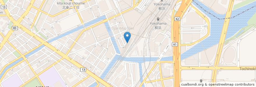 Mapa de ubicacion de 星のうどん en Japon, Préfecture De Kanagawa, 横浜市, 西区.