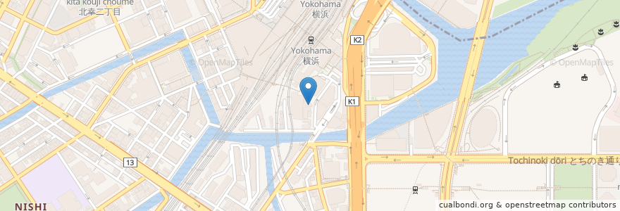 Mapa de ubicacion de ドトールコーヒーショップ 横浜東口店 en Japon, Préfecture De Kanagawa, 横浜市, 西区.