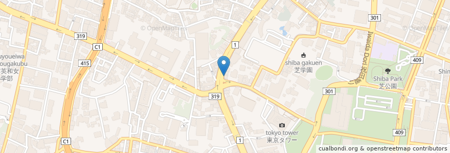 Mapa de ubicacion de らーめん 公 en Japão, Tóquio, 港区.