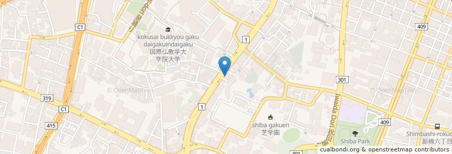 Mapa de ubicacion de 高村歯科医院 en 日本, 東京都, 港区.