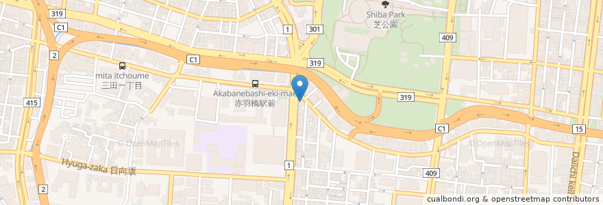 Mapa de ubicacion de la mensa en 일본, 도쿄도, 미나토.