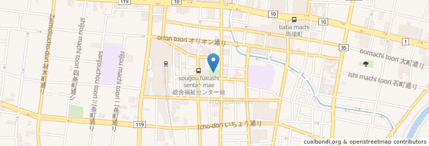 Mapa de ubicacion de 市営中央1丁目自転車駐車場 en Giappone, Prefettura Di Tochigi, Utsunomiya.