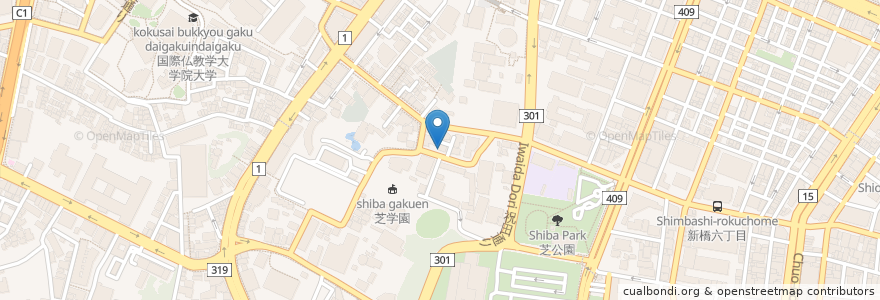 Mapa de ubicacion de ラージャ en 日本, 東京都, 港区.