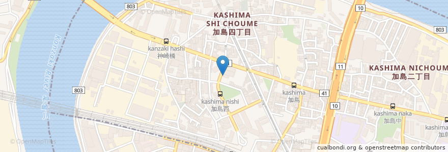 Mapa de ubicacion de ルクール動物病院 en Japão, 兵庫県, 大阪市, 尼崎市, 淀川区.