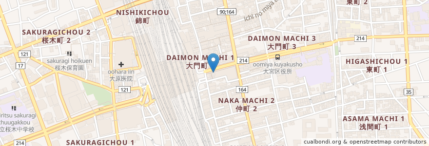 Mapa de ubicacion de すみいち en 日本, 埼玉县, 埼玉市, 大宮区.