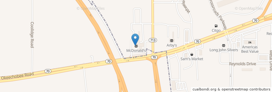 Mapa de ubicacion de McDonald's en United States, Florida, St. Lucie County, Fort Pierce.