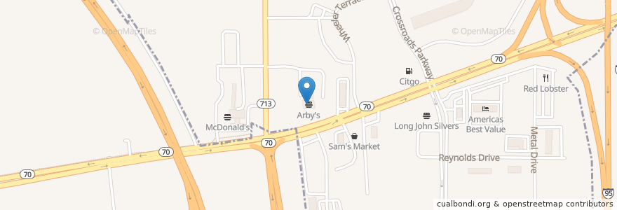 Mapa de ubicacion de Arby's en 미국, 플로리다주, St. Lucie County, Fort Pierce.