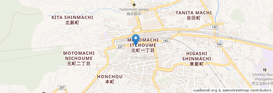 Mapa de ubicacion de うちだ矯正歯科 en ژاپن, 奈良県, 生駒市.