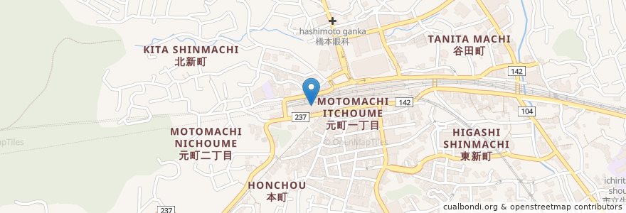 Mapa de ubicacion de サン薬局 en 日本, 奈良県, 生駒市.