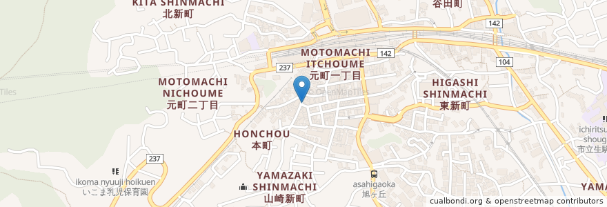Mapa de ubicacion de 寿し 美幸 en Japonya, 奈良県, 生駒市.