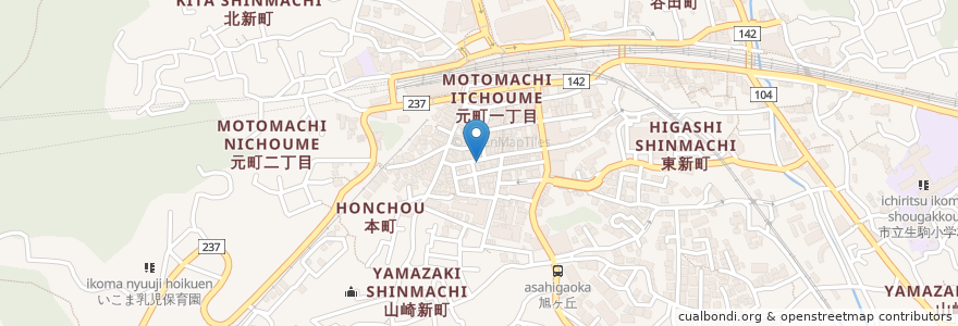 Mapa de ubicacion de 居酒屋 杉 en 日本, 奈良県, 生駒市.