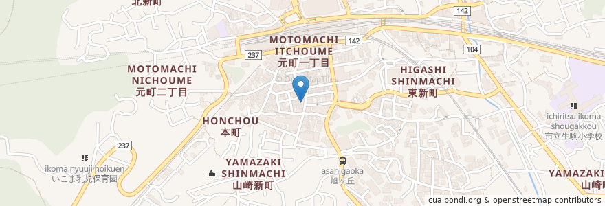 Mapa de ubicacion de いこま駅前クリニック en Япония, Нара, 生駒市.