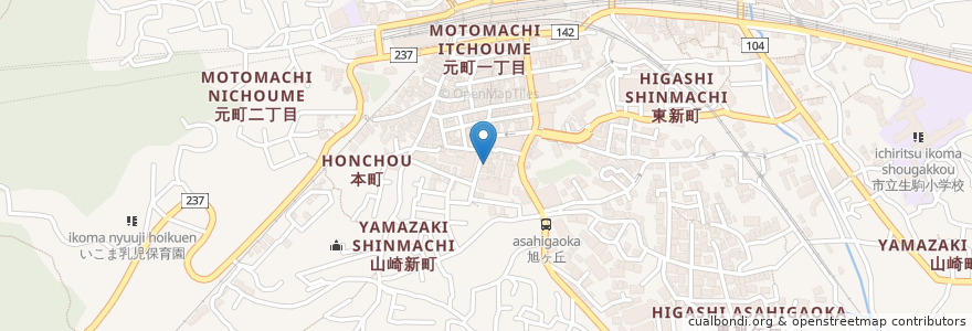 Mapa de ubicacion de 生駒市役所第三別館 en Japonya, 奈良県, 生駒市.