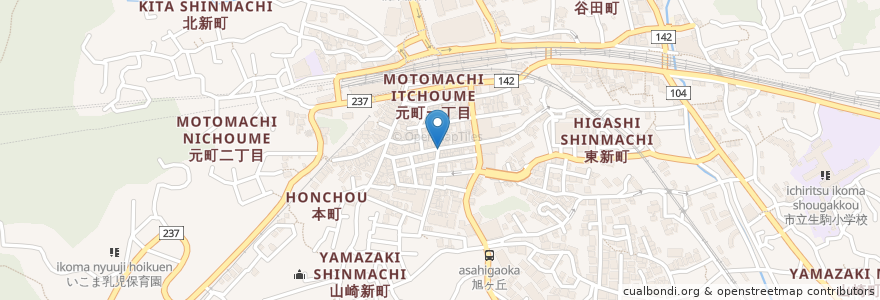 Mapa de ubicacion de お好みハウス　味由季 en ژاپن, 奈良県, 生駒市.