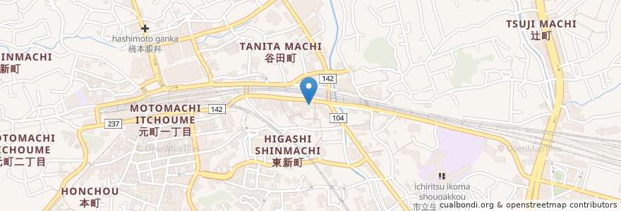 Mapa de ubicacion de あそび 研究所 en Japão, 奈良県, 生駒市.