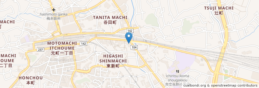 Mapa de ubicacion de ハーモニー ヘルパー ステーション en اليابان, 奈良県, 生駒市.