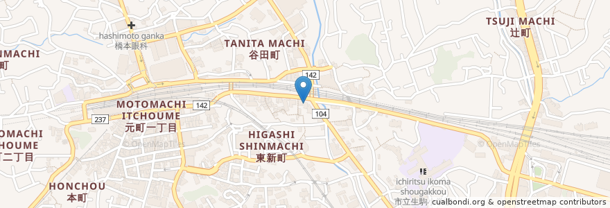Mapa de ubicacion de ACE English School en Japonya, 奈良県, 生駒市.