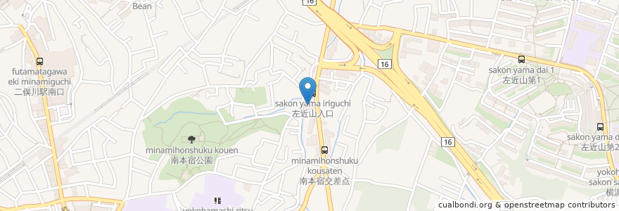 Mapa de ubicacion de ガスト en Jepun, 神奈川県, 横浜市, 旭区.
