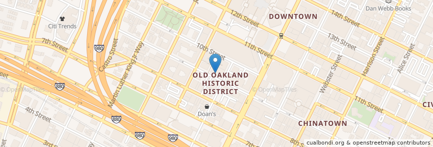 Mapa de ubicacion de The Cook and her Farmer en United States, California, Alameda County, Oakland.