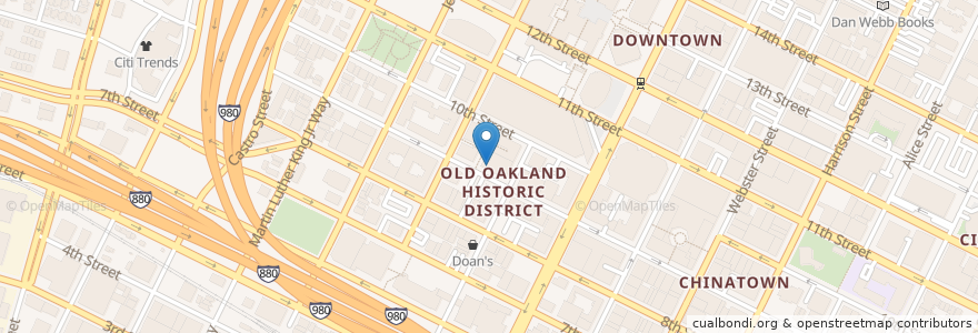 Mapa de ubicacion de Cosecha en United States, California, Alameda County, Oakland.