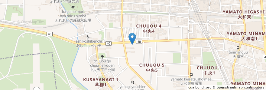 Mapa de ubicacion de 岡本整形外科 en Япония, Канагава, Ямато.