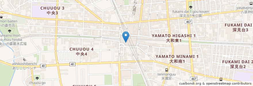 Mapa de ubicacion de 箱根そば en ژاپن, 神奈川県, 大和市.