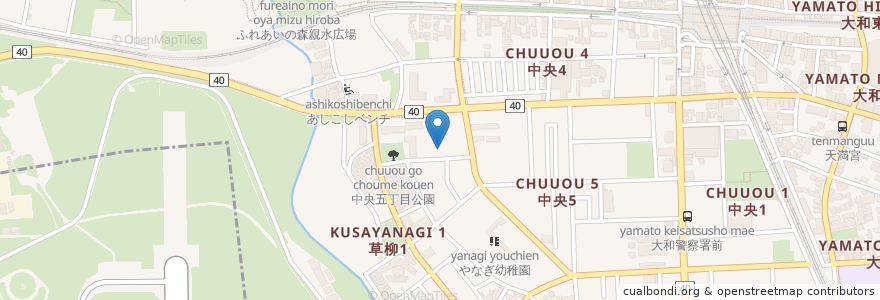 Mapa de ubicacion de 法深寺 en 日本, 神奈川県, 大和市.