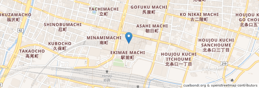 Mapa de ubicacion de 麺や六三六 en Japonya, 兵庫県, 姫路市.